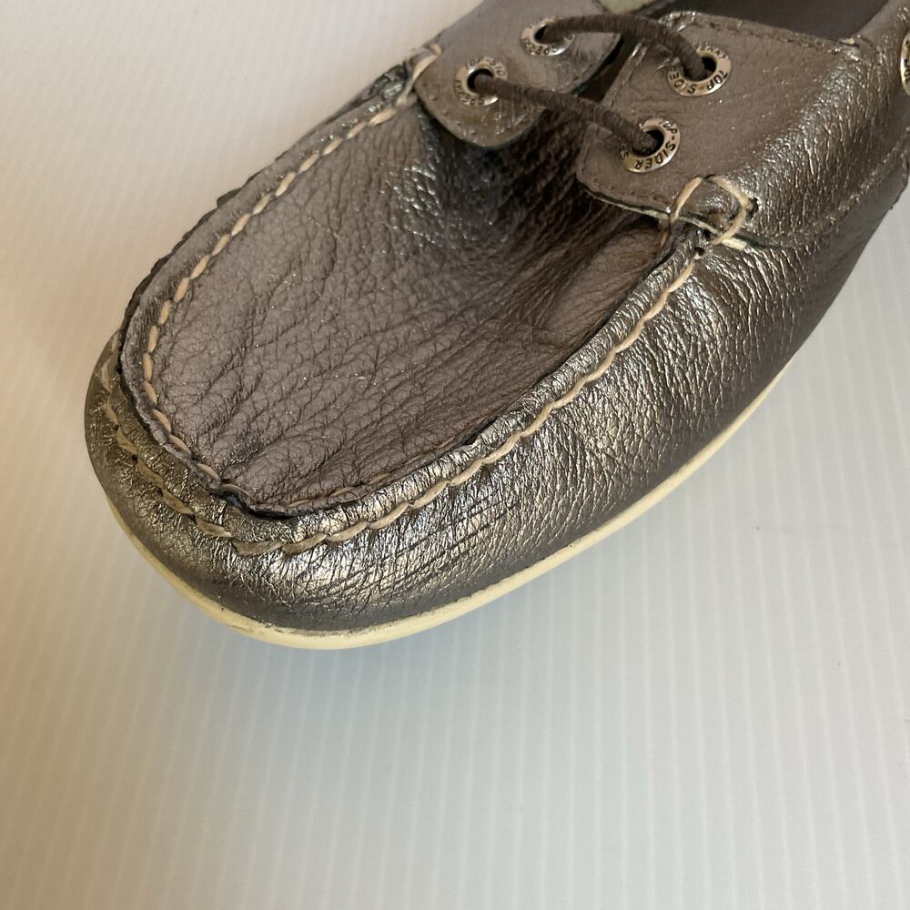 Sperry Top-Sider  Loafers Metallic Bronze Leather Women 9.5M Boat Shoes Comfort - Picture 10 of 13